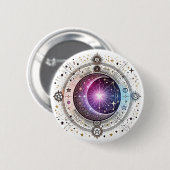 Zodiac astrology moon ronde button 5,7 cm (Voorkant /achterkant)