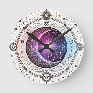 Zodiac astrology moon ronde klok