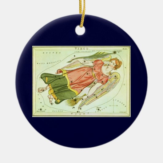  zodiac Astrology Virgo Constellation Keramisch Ornament (Voorkant)