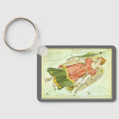 zodiac Astrology Virgo Constellation Sleutelhanger (Achterkant)