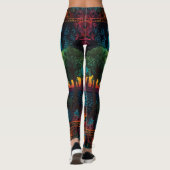 Zodiac & Aztec Portrait Abstracte mix Leggings (Achterkant)
