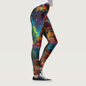 Zodiac & Aztec Portrait Abstracte mix Leggings (Rechts)