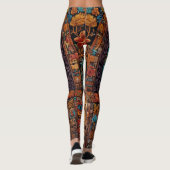Zodiac & Aztec Portrait Abstracte mix Leggings (Achterkant)