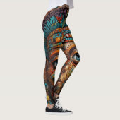 Zodiac & Aztec Portrait Abstracte mix Leggings (Rechts)