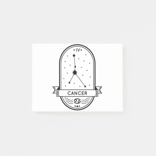ZODIAC BADGE CONSTELLATION CANCER STROKE POST-IT® NOTES (Voorkant)