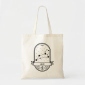 ZODIAC BADGE CONSTELLATION LEO STROKE TOTE BAG (Voorkant)