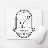 ZODIAC BADGE CONSTELLATION PISCES STROKE MUISMAT (Met muis)