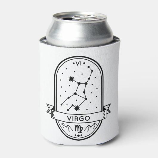 ZODIAC BADGE CONSTELLATION VIRGO STROKE BLIKJESKOELER (Blikje Voorkant)