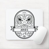 ZODIAC BADGE SYMBOL ARIES STROKE MUISMAT (Met muis)