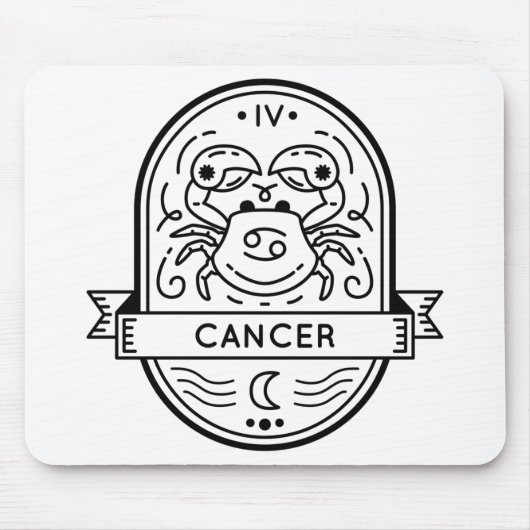 ZODIAC BADGE SYMBOL CANCER STROOM MUISMAT (Voorkant)