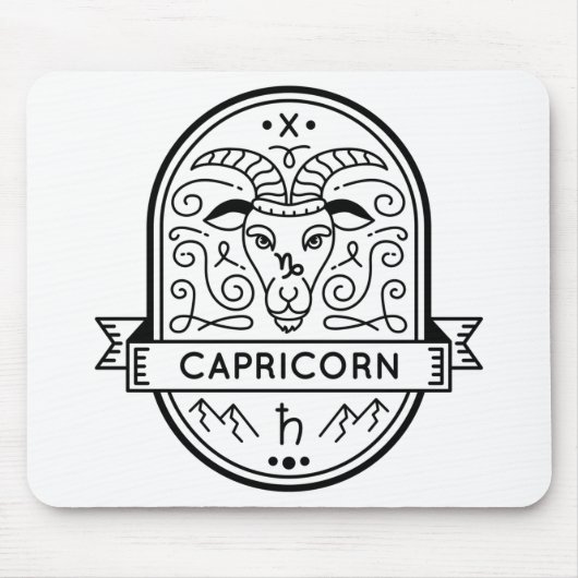 ZODIAC BADGE SYMBOL CAPRICORN STROOM MUISMAT (Voorkant)
