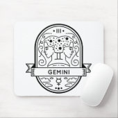 ZODIAC BADGE SYMBOL GEMINI STROKE MUISMAT (Met muis)