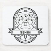 ZODIAC BADGE SYMBOL GEMINI STROKE MUISMAT (Voorkant)
