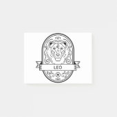 ZODIAC BADGE SYMBOL LEO STROOM POST-IT® NOTES (Voorkant)