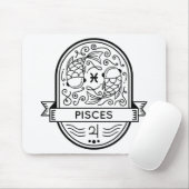 ZODIAC BADGE SYMBOL PISCES STROOM MUISMAT (Met muis)