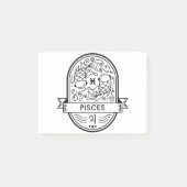 ZODIAC BADGE SYMBOL PISCES STROOM POST-IT® NOTES (Voorkant)