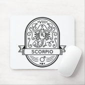 ZODIAC BADGE SYMBOL SCORPIO STROOM MUISMAT (Met muis)