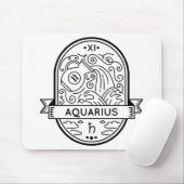 ZODIAC BADGE SYMBOOL AQUARIUS STROOM MUISMAT (Met muis)