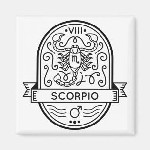 ZODIAC BADGE SYMBOOL SCORPIO STROOM MAGNEET