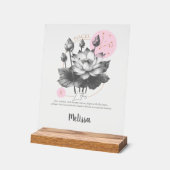 Zodiac Birth Flower Art Personalized Pisces Gift Acryl Bord (Hoek)