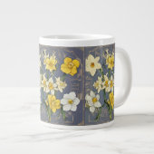 Zodiac Birth Flower Personalized Mug Grote Koffiekop (Voorkant rechts)