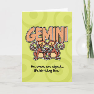 Zodiac Birthday - Gemini Kaart