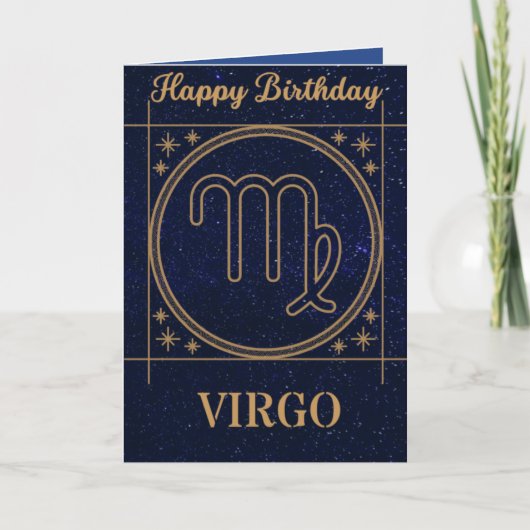 Zodiac Birthday Kaart (Virgo) (Voorkant)