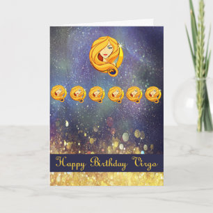 Zodiac Birthday Kaart voor een virus