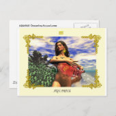 ZODIAC BIRTHDAY SIGNS / AQUARIUS BRIEFKAART (Voorkant / Achterkant)