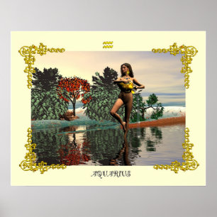 ZODIAC BIRTHDAY SIGNS / AQUARIUS POSTER