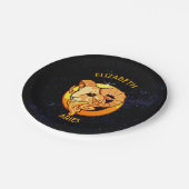 Zodiac Birthday-teken met uw aangepaste naam Papieren Bordje (Gekanteld)