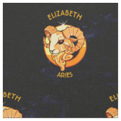 Zodiac Birthday-teken met uw aangepaste naam Stof (Close Up)