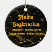 Zodiac Boogschutter gepersonaliseerd astrologie Or Keramisch Ornament (Achterkant)