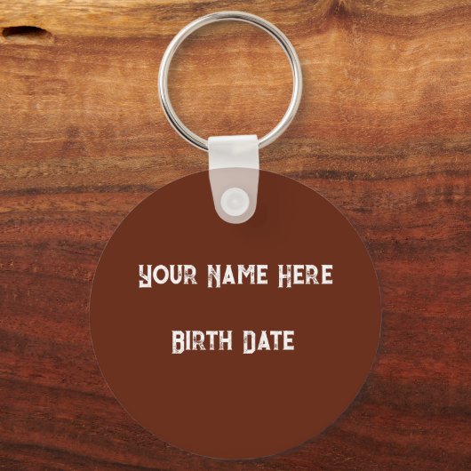 Zodiac Boogschutter Pas NAAM, DATUM aan Sleutelhanger (Achterkant)