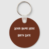 Zodiac Boogschutter Pas NAAM, DATUM aan Sleutelhanger (Achterkant)