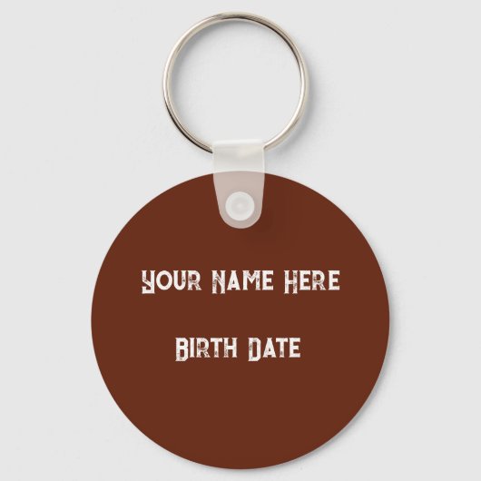 Zodiac Boogschutter Pas NAAM, DATUM aan Sleutelhanger (Achterkant)