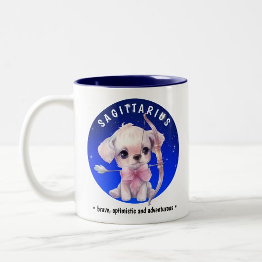 Zodiac Boogschutter Schattigee Waterverf aangepast Tweekleurige Koffiemok (Links)