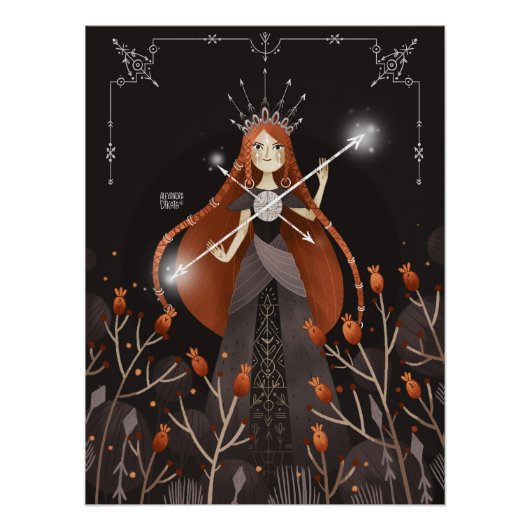 Zodiac Boogschutter van Alexandra Dikaia Perfect Poster (Voorkant)