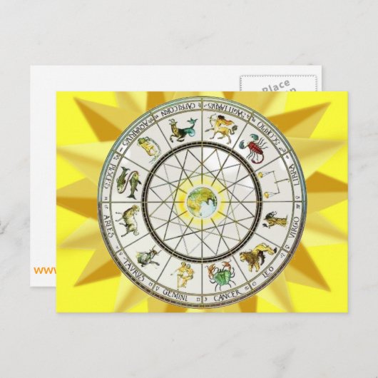 Zodiac briefkaart (Voorkant / Achterkant)