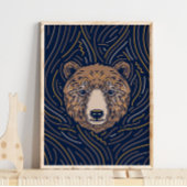 Zodiac Brown Beer Animal Print | Wolf Print