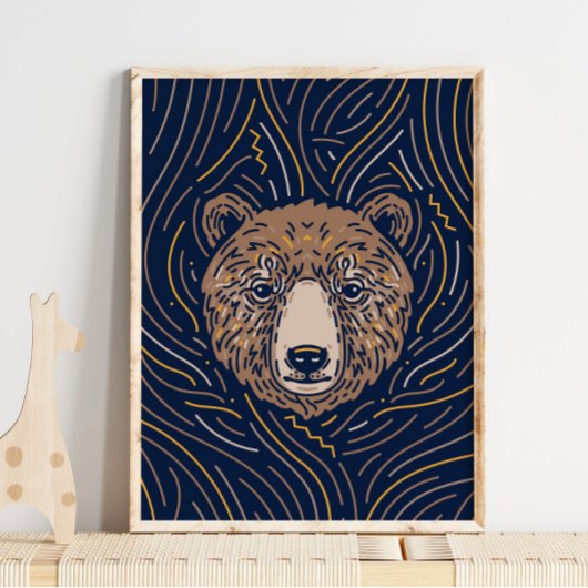 Zodiac Brown Beer Animal Print | Wolf Print