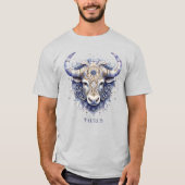Zodiac Bull Symbool Celestial Fantasy Taurus Manne T-shirt (Voorkant)