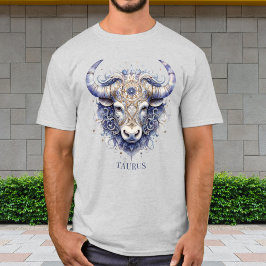 Zodiac Bull Symbool Celestial Fantasy Taurus Manne T-shirt