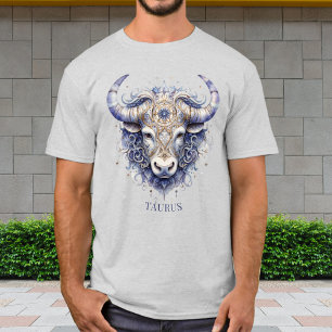 Zodiac Bull Symbool Celestial Fantasy Taurus Manne T-shirt