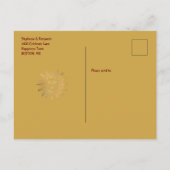Zodiac Burgundy Cancer Scorpio Gold Save the Date Aankondigingskaart (Achterkant)