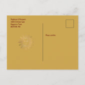 Zodiac Burgundy Gemini Pisces Gold Save the Date Aankondigingskaart (Achterkant)