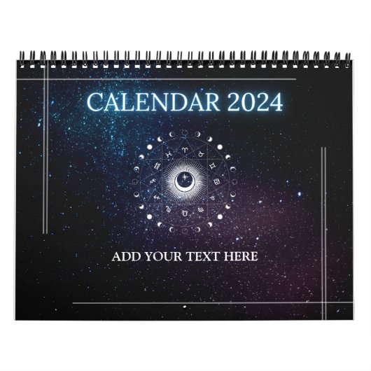 Zodiac Calander 2024 Astrologie Zodiac tekenen Kalender (Hoes)