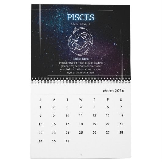 Zodiac Calander 2024 Kalender Astrologie (Mar 2026)