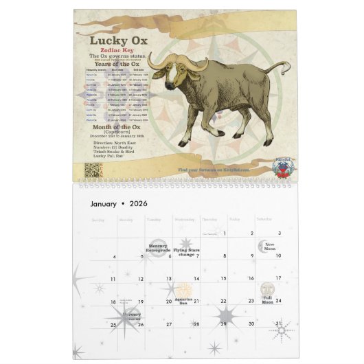 Zodiac Calendar 2016 Kalender (Jan 2026)