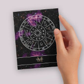 Zodiac Calendar | Astrologische symbolen en monogr Briefkaart